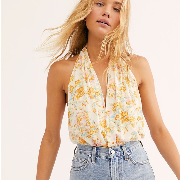 Free People Tops - Free People Should I Say plunge bodysuit, size M